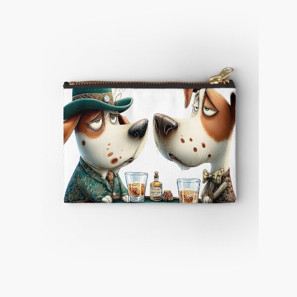 Item preview, Two Cartoon Dogs Playing Cards with Drinks designed and sold by Artessie.