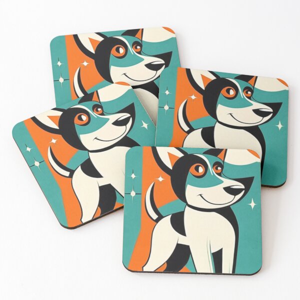 Item preview, Art - Geometric Companion Dog, Mid-Century Modern Illustration designed and sold by World-Pets.