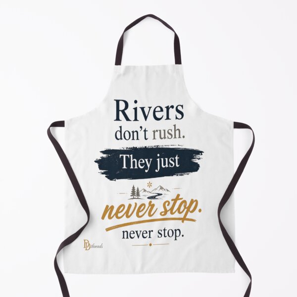 Item preview, Rivers Don't Rush. They Just Never Stop. | Persistence & Growth Mindset Quote designed and sold by DesignerThreads.