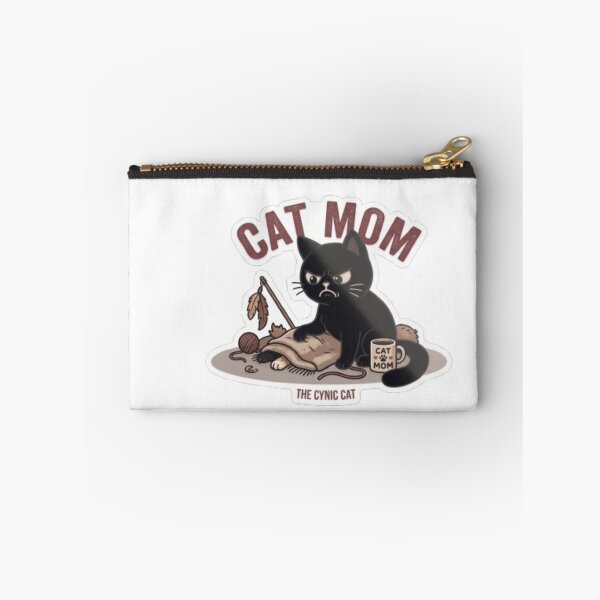 Item preview, "The Cynic Cat Mom" - Angry Black Cat with Mug and Toys designed and sold by Gabzerinho.
