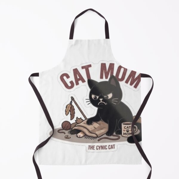 Item preview, "The Cynic Cat Mom" - Angry Black Cat with Mug and Toys designed and sold by Gabzerinho.
