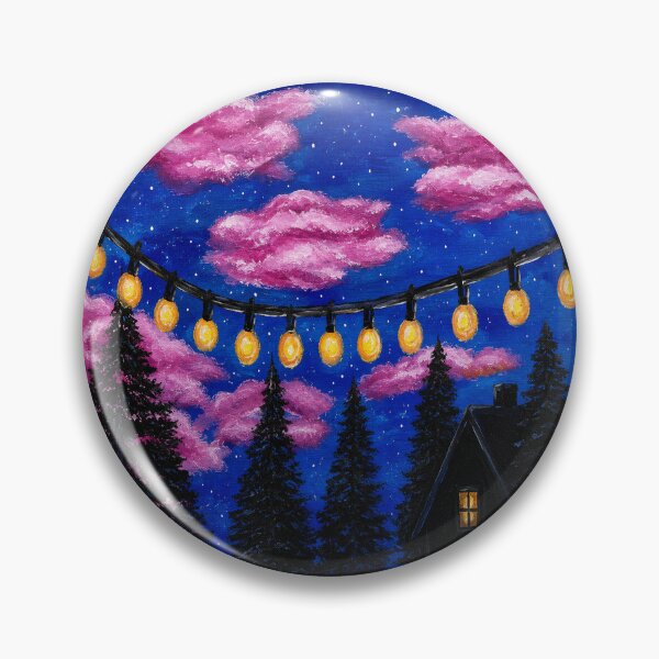Item preview, Starlit Serenity | Original Acrylic Night Landscape designed and sold by AnnekeJordaan.