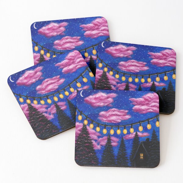 Item preview, Starlit Serenity | Original Acrylic Night Landscape designed and sold by AnnekeJordaan.