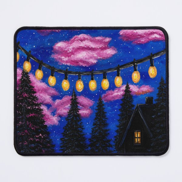 Item preview, Starlit Serenity | Original Acrylic Night Landscape designed and sold by AnnekeJordaan.