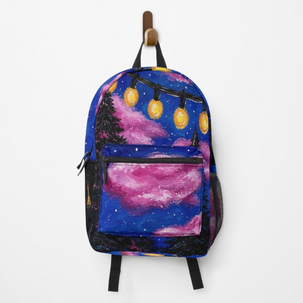 Item preview, Starlit Serenity | Original Acrylic Night Landscape designed and sold by AnnekeJordaan.