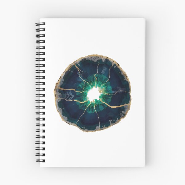 Item preview, Kintsugi Gold Veins Teal Agate Crystal Geode Art designed and sold by ByKayaPrints.