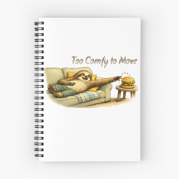 Item preview, Funny Sloth Too Comfy To Move Cartoon designed and sold by Buli89.