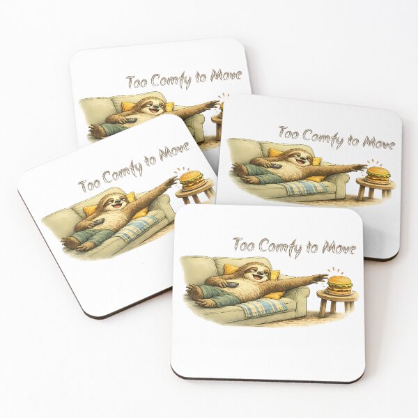 Item preview, Funny Sloth Too Comfy To Move Cartoon designed and sold by Buli89.