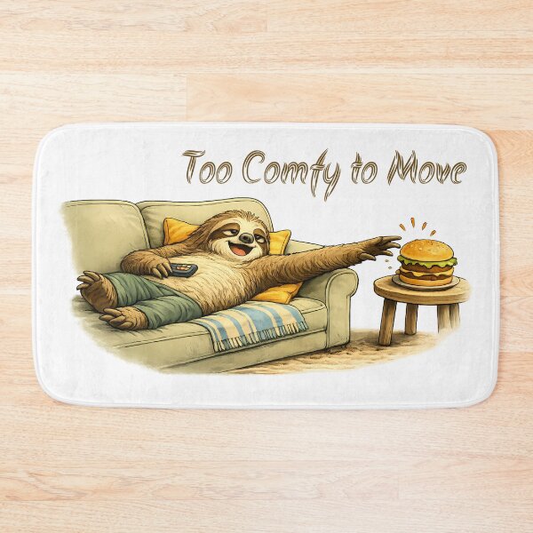 Item preview, Funny Sloth Too Comfy To Move Cartoon designed and sold by Buli89.