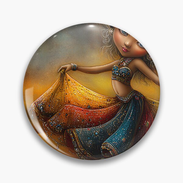 Item preview, Beautiful Dancer in Colorful Traditional Attire designed and sold by Artessie.