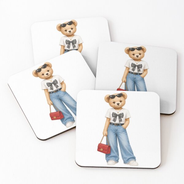 Item preview, Chic Fashion Teddy Bear with Red Handbag designed and sold by Snurly.