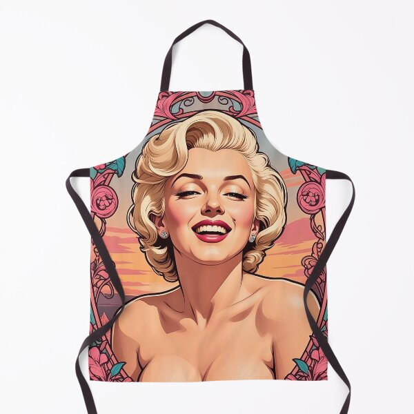 Item preview, Marilyn Monroe Art Nouveau Vintage Floral Portrait designed and sold by BorgSpareParts.