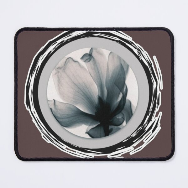 Item preview, Minimalist Monochrome Floral Circle Sticker | Abstract Botanical Aesthetic designed and sold by velvetwings.