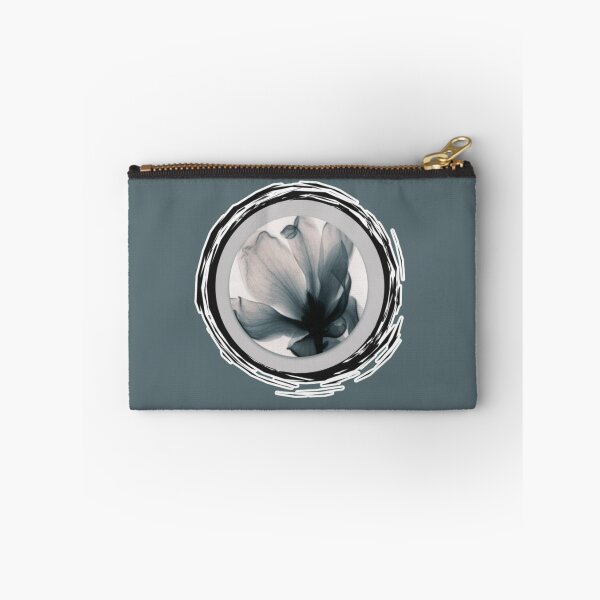 Item preview, Minimalist Monochrome Floral Circle Sticker | Abstract Botanical Aesthetic designed and sold by velvetwings.