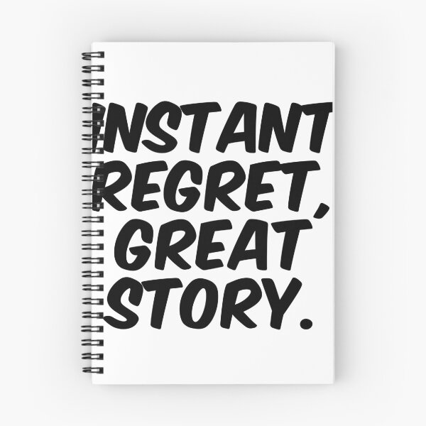 Item preview, Text Typography Instant regret, great story. Bad Decision Humor designed and sold by TypeboldStudio.