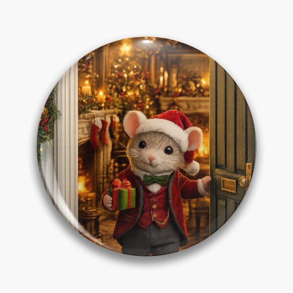 Item preview, Christmas Mouse Door | Secret Holiday Home Sticker designed and sold by GSizzle1.