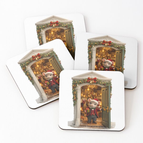 Item preview, Christmas Mouse Door | Secret Holiday Home Sticker designed and sold by GSizzle1.