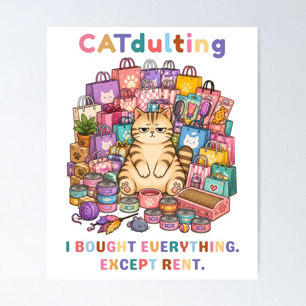 Item preview, I Bought Everything Except Rent designed and sold by Moochie Studios.