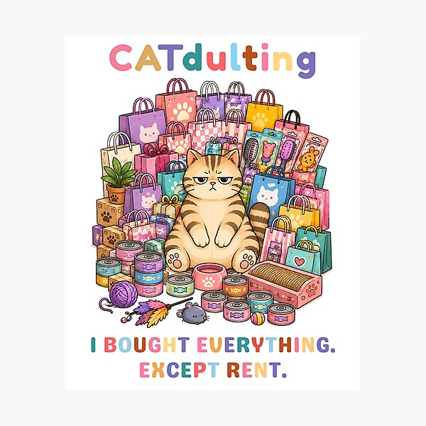Item preview, I Bought Everything Except Rent designed and sold by Moochie Studios.