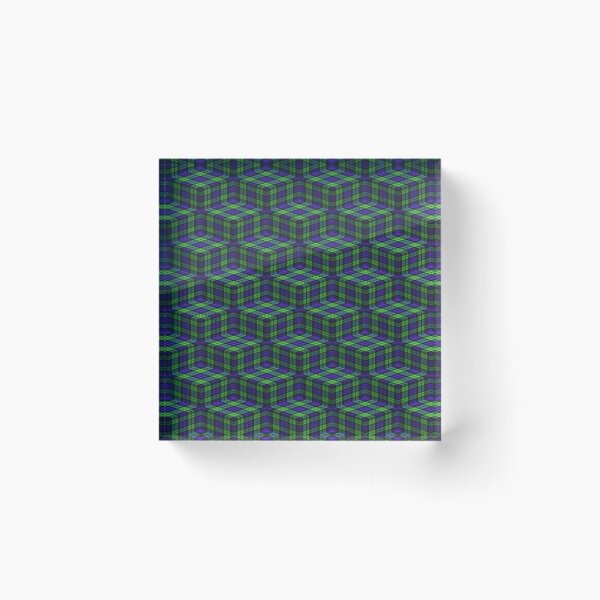 Item preview, Black Watch Tartan Ziggurat (Pattern) designed and sold by Cathedral of Curiosity.