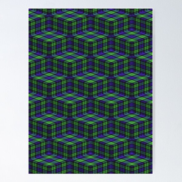 Item preview, Black Watch Tartan Ziggurat (Pattern) designed and sold by Cathedral of Curiosity.
