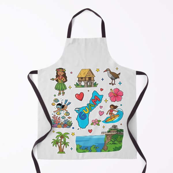Item preview, Guam Culture Tropical Island and Landmarks Sticker Pattern designed and sold by mashmosh.