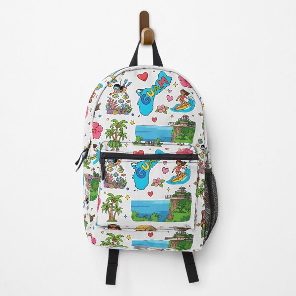 Item preview, Guam Culture Tropical Island and Landmarks Sticker Pattern designed and sold by mashmosh.