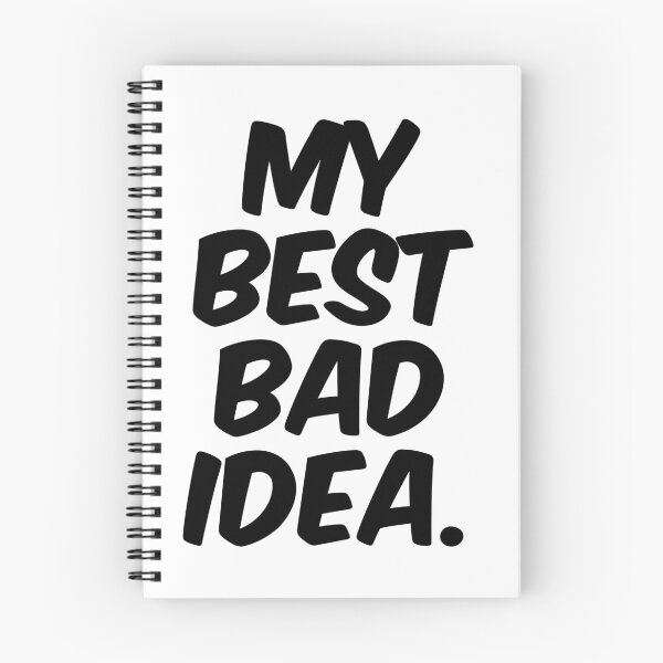 Item preview, Text Typography My best bad idea. Bad Decision Humor designed and sold by TypeboldStudio.
