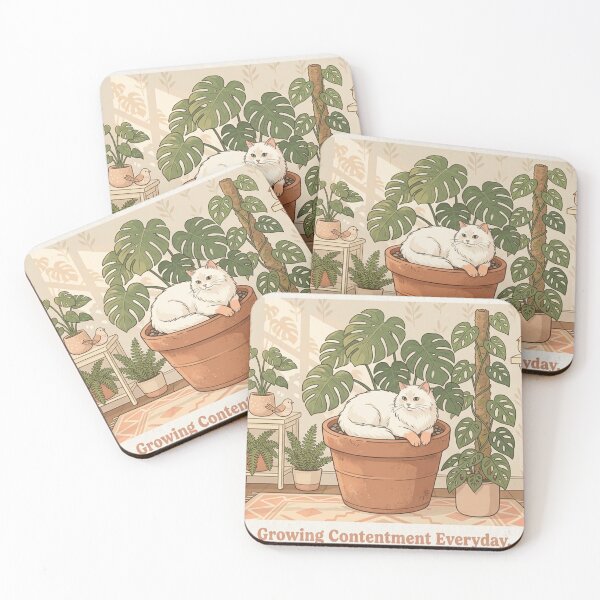 Item preview, Growing Contentment Every Day Cozy Cat Plant Lover designed and sold by Safe Haven Pets.