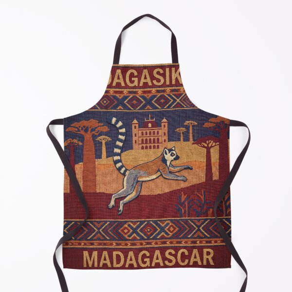 Item preview, MADAGASCAR Travel Illustration - Tapestry Primate Jumping designed and sold by ZUMERI.