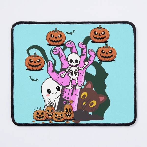 Item preview, Cute Halloween Ghost, Black Cat & Skeleton Pumpkin Spooky Halloween Design designed and sold by Palette _Vibes.