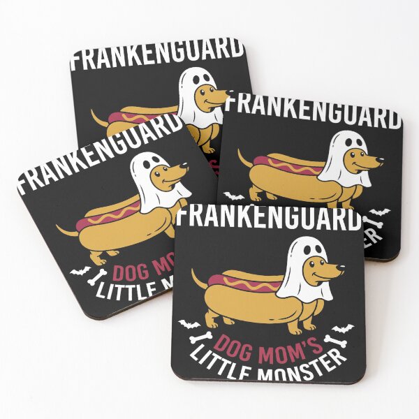 Item preview, Frankenguard Dog Mom's Little Monster Dachshund Hot Dog Halloween designed and sold by TeNovaStudio.
