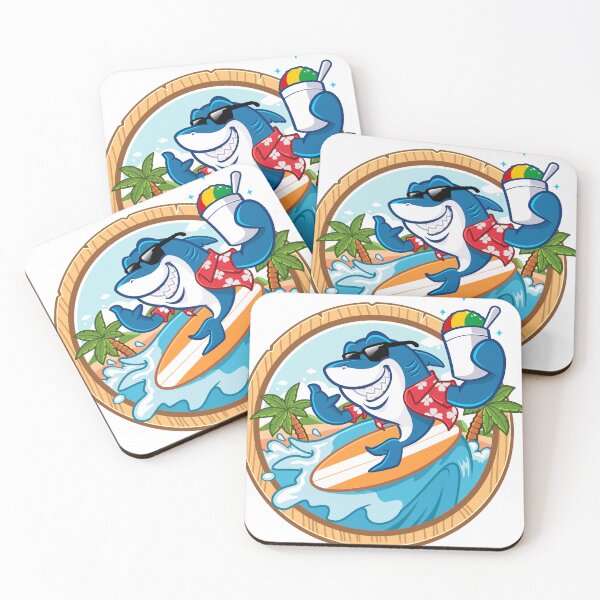 Item preview, Cool Surfing Shark Graphic Funny Summer Beach Vacation Art designed and sold by RiderSpoon.