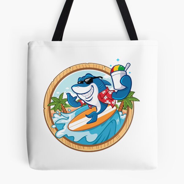 Item preview, Cool Surfing Shark Graphic Funny Summer Beach Vacation Art designed and sold by RiderSpoon.