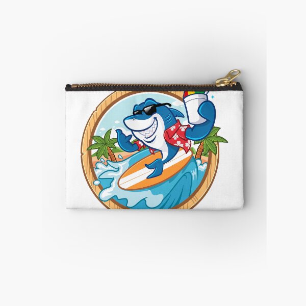 Item preview, Cool Surfing Shark Graphic Funny Summer Beach Vacation Art designed and sold by RiderSpoon.