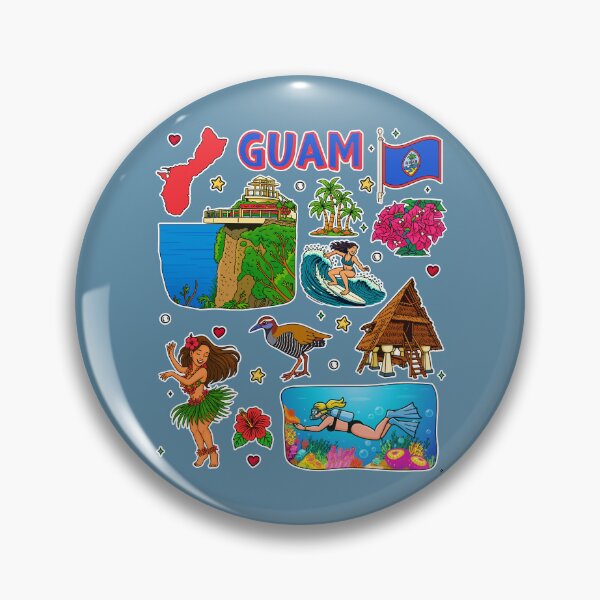 Item preview, Guam Vacation Souvenir Iconic Landmarks Collage designed and sold by mashmosh.