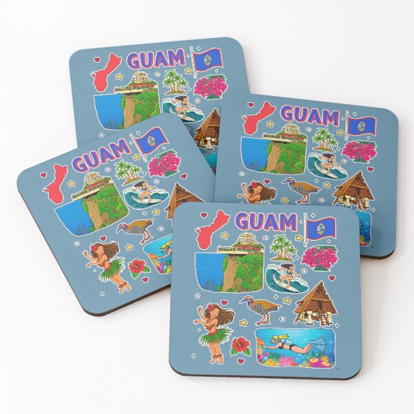 Item preview, Guam Vacation Souvenir Iconic Landmarks Collage designed and sold by mashmosh.
