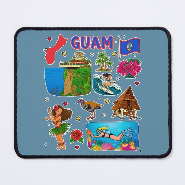 Item preview, Guam Vacation Souvenir Iconic Landmarks Collage designed and sold by mashmosh.