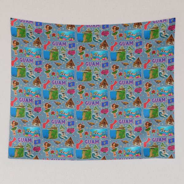 Item preview, Guam Vacation Souvenir Iconic Landmarks Collage designed and sold by mashmosh.