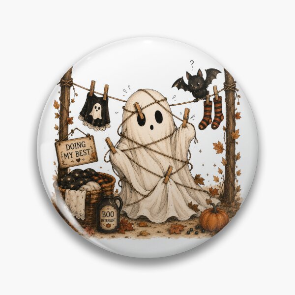 Item preview, Ghost Laundry Day Halloween Chaos designed and sold by DustyCuriositie.