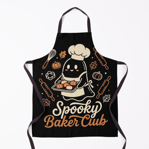 Item preview, Spooky Baker Club Cute Ghost Baking Halloween Pumpkin designed and sold by TeNovaStudio.