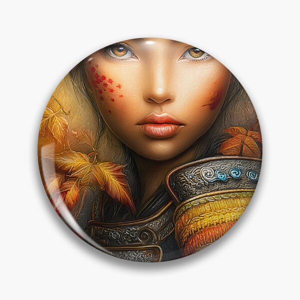 Item preview, Warrior Portrait with Autumn Leaves and Armor designed and sold by Artessie.