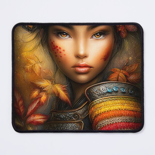 Item preview, Warrior Portrait with Autumn Leaves and Armor designed and sold by Artessie.