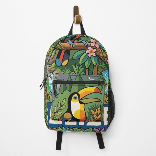Item preview, BELIZE Travel Illustration - Geometric Toucan Perching designed and sold by ZUMERI.
