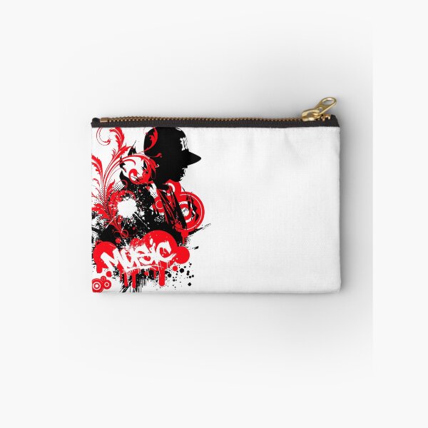 Item preview, Frutiger Metro red grunge graffiti - red swirls and black stencils designed and sold by Pics'Elle Creations.