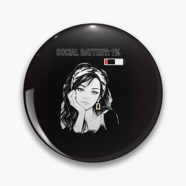 Item preview, Social Battery 1% – Introvert Mood designed and sold by Sztyep88.