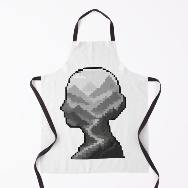 Item preview, Pixel art mountain silhouette designed and sold by AKRAMlogo.