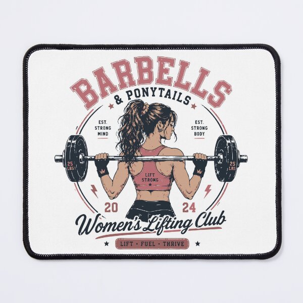 Item preview, Women’s Lifting Club T-Shirt | Vintage Barbells & Ponytails Gym Girl Design designed and sold by Sunday.Supply.