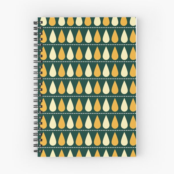 Item preview, Golden Autumn Raindrops Dark Green Geometric Pattern designed and sold by Kimos Creative Store.