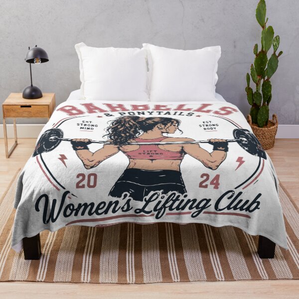 Item preview, Women’s Lifting Club T-Shirt | Vintage Barbells & Ponytails Gym Girl Design designed and sold by Sunday.Supply.